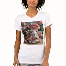 Pink Cabbage Rose Tee