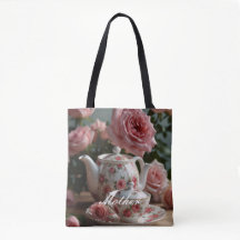 Pink Cabbage Rose Tee