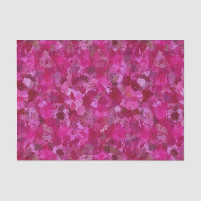 Pink Cabbage Rose Tissue Paper Seidenpapier (Vorderseite)