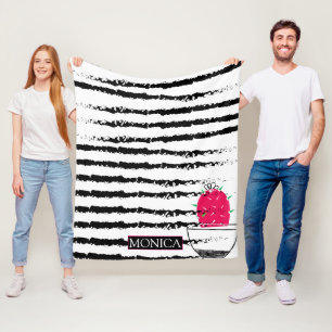 Pink Cactus pattern Fleecedecke