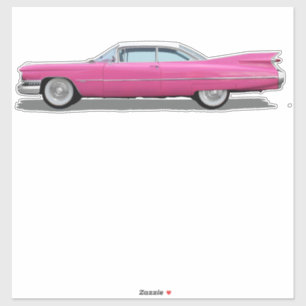 PINK CADDY CAR DIE STILVOLLSTÄNDIGE STICKE AUFKLEBER