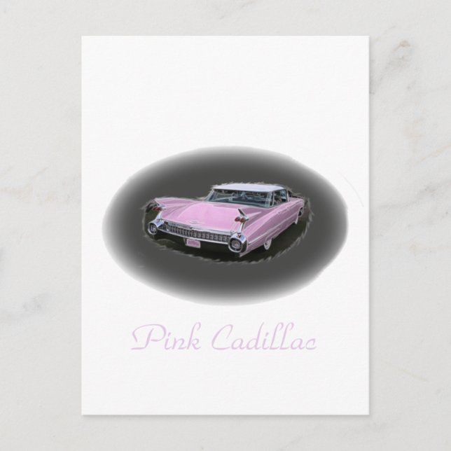Pink Cadillac Flash Postkarte (Vorderseite)