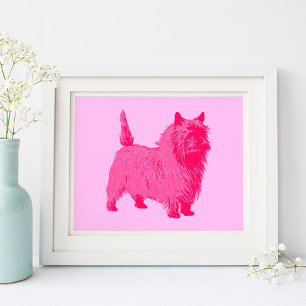Pink Cairn Terrier Poster