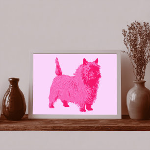 Pink Cairn Terrier Poster