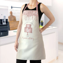 Pink Cake Bakery Koch Glitzer Tropfen Script Gold
