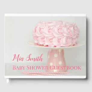 Pink cake Girl Babydusche Gästebuch