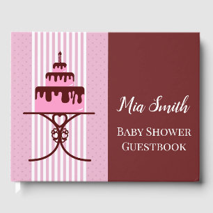 Pink cake Girl Babydusche Gästebuch