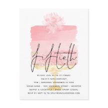 Pink Cake Script Overlay 50. Geburtstag Einladung