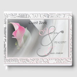 Pink Calla Lily Blüh Wedding Guest Book Gästebuch