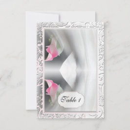 Pink Calla Lily Blüh Wedding Platzkarte
