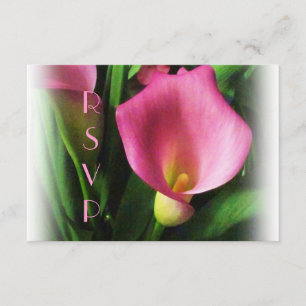 Pink Calla Lily RSVP Card Karte