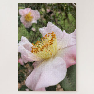 Pink Camelia Blume Floral Jigsaw Puzzle Geschenkid
