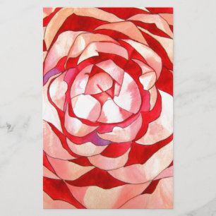 Pink Camellia abstraktes Kunstwerk Briefpapier