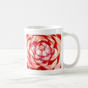 Pink Camellia abstraktes Originalgemälde Kaffeetasse
