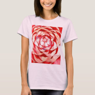Pink Camellia abstraktes Originalgemälde T-Shirt