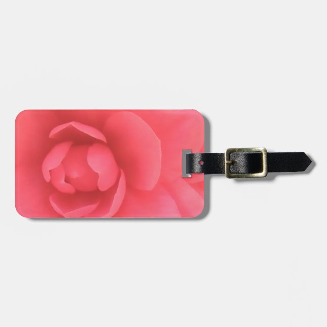Pink Camellia Gepäckanhänger (Vorderseite horizontal)