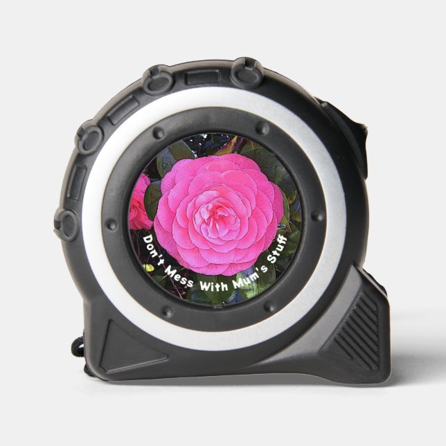 Pink Camellia Maßband (Vorderseite)