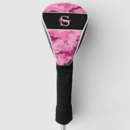 Pink Camo Hunter Camouflage Initial Monogram Golf Headcover