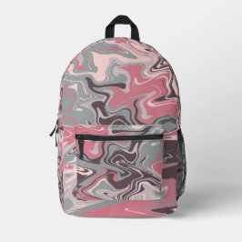 Pink Camo Swirl Art  Bedruckter Rucksack