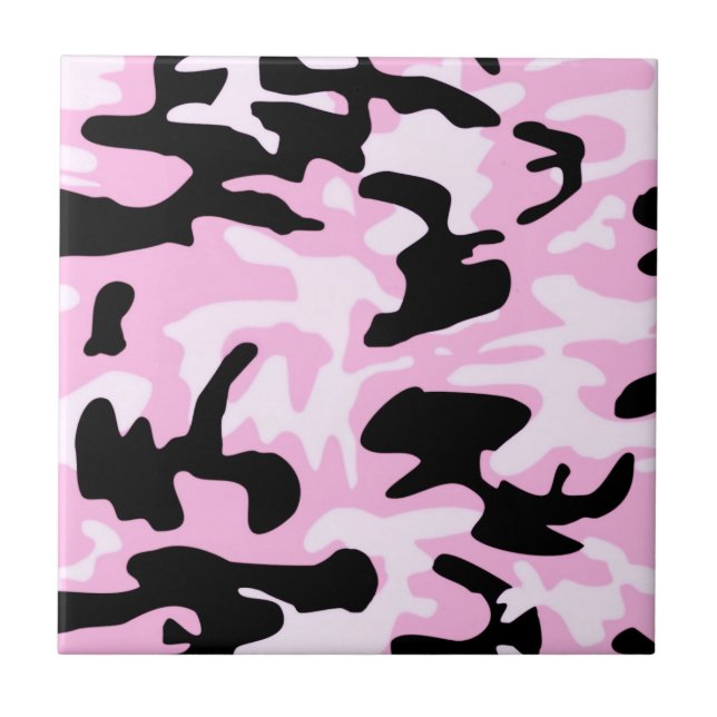 Pink Camo Tarouflage Pattern Fliese (Vorderseite)