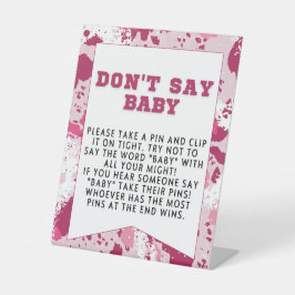 Pink Camouflage Baby Shower Games Fußball Schild