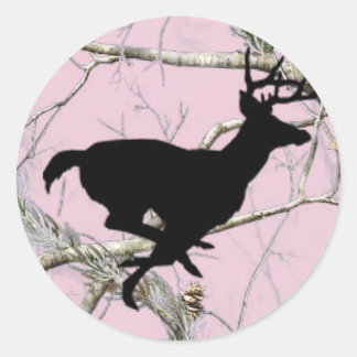 Pink Camouflage Buck Sticker