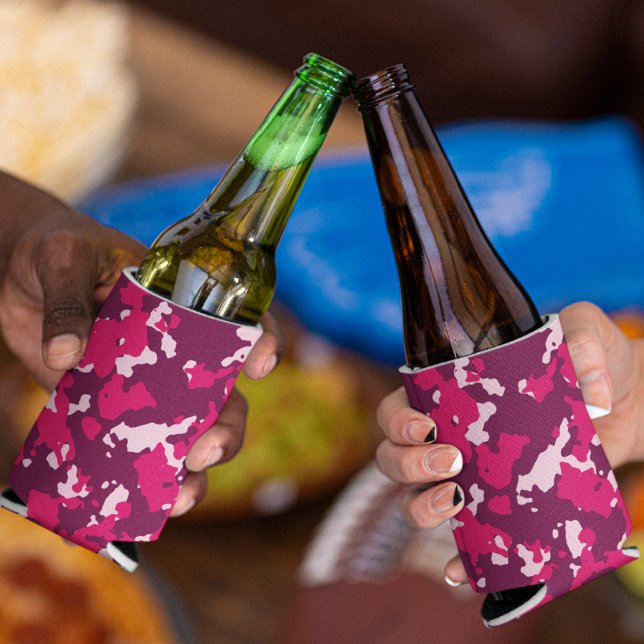 Pink Camouflage Dosenkühler (can cooler )