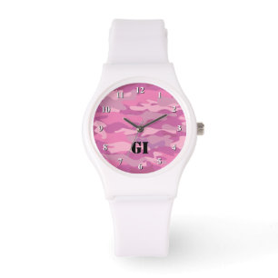 Pink Camouflage farbige Armbanduhr für Teenager