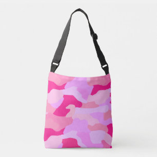 Pink-Camouflage-Muster Tragetaschen Mit Langen Trägern