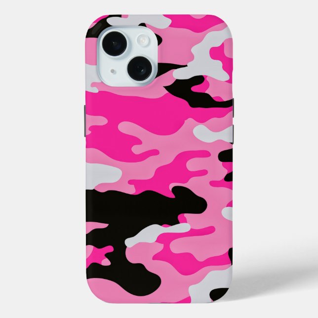 Pink Camouflage Pattern Case-Mate iPhone Hülle (Rückseite)