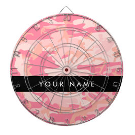Pink Camouflage Pattern, Ihr Name, Personalisieren Dartscheibe