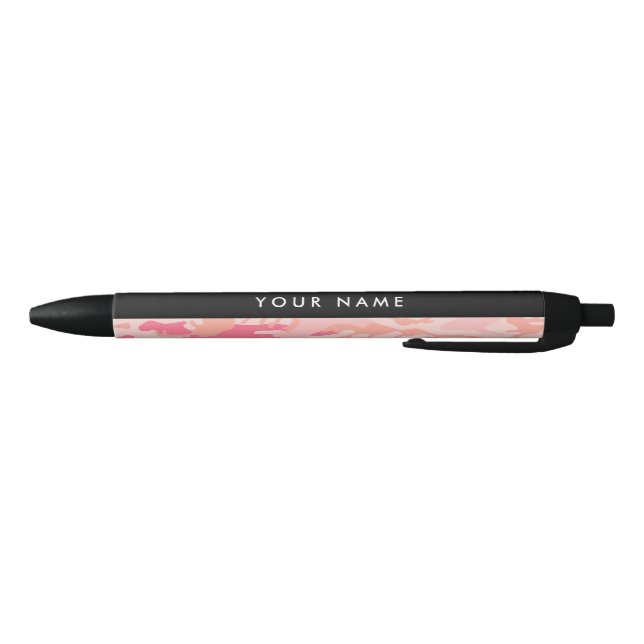 Pink Camouflage Pattern, Ihr Name, Personalisieren Kugelschreiber (Unterseite)