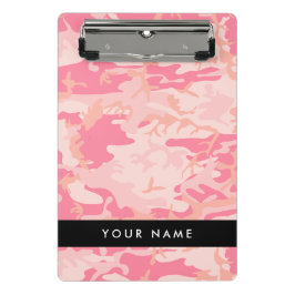 Pink Camouflage Pattern, Ihr Name, Personalisieren Mini Klemmbrett