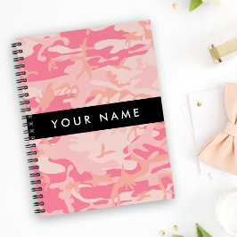 Pink Camouflage Pattern, Ihr Name, Personalisieren Notizbuch