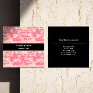 Pink Camouflage Pattern, Militär, Armee Quadratische Visitenkarte