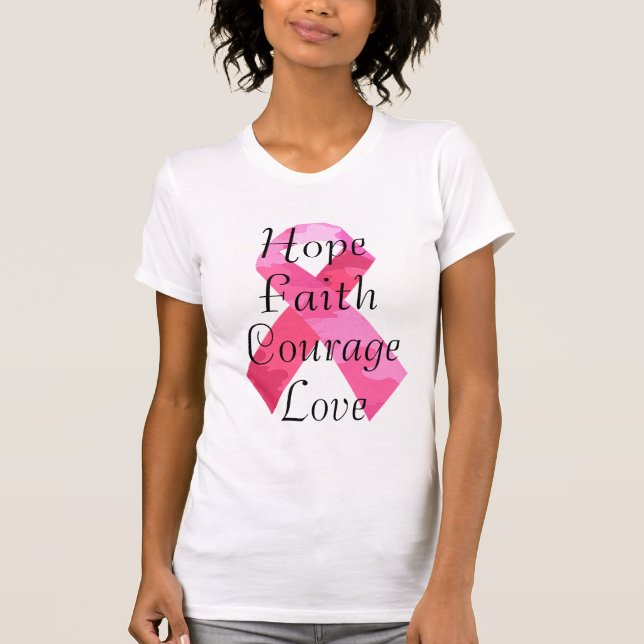 Pink Camouflage Ribbon Faith Shirt (Vorderseite)