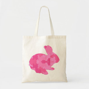 Pink Camouflage Silhouette Osterfeier Bunny Toag Tragetasche