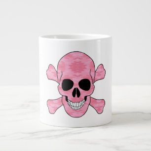 Pink Camouflage Skull and Crossbones Tasse