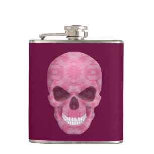 Pink Camouflage Skull Flask Flachmann