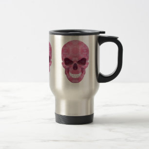 Pink Camouflage Skull Travel Mug Reisebecher