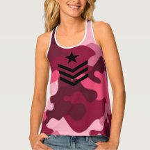 Pink Camouflage Tank Tops für die Mode.