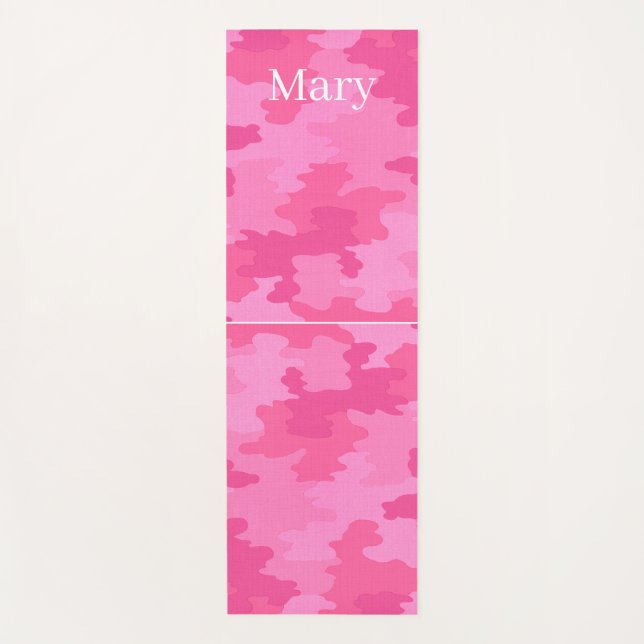 Pink Camouflage Yogamatte (Vorderseite)