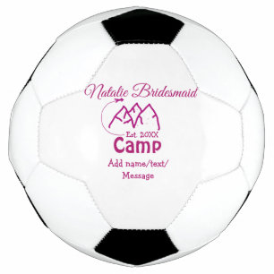 Pink Camp Bridesmaid geben Name Datum Jahr Bachelo Fußball
