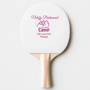 Pink Camp Bridesmaid geben Name Datum Jahr Bachelo Tischtennis Schläger