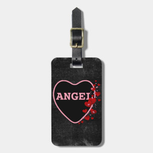 Pink Candy Angel Herz - Valentine Design 2 Gepäckanhänger