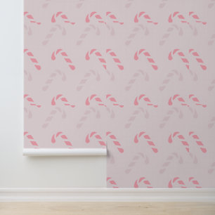 Pink Candy Cane Muster auf weichem Hintergrund Tapete