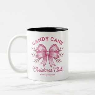 Pink Candy Cane Weihnachtsclub Weihnachten Saison Zweifarbige Tasse