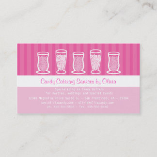 Pink Candy Catering Business Card Visitenkarte