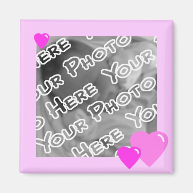 Pink Candy Hearts Magnet (Vorne)
