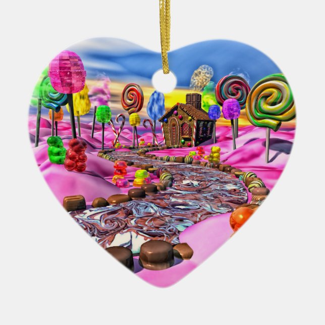 Pink Candyland Keramikornament (Vorne)
